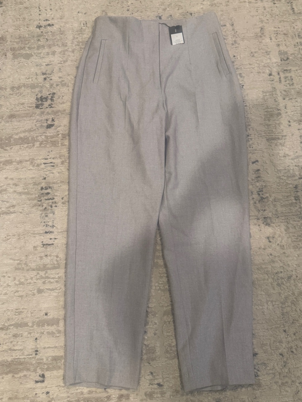 Dynamite Light Gray High-Rise Tailored Straight Pants
